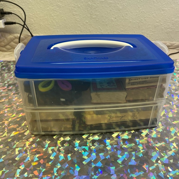 Rubber Stamp Lot Bundle w/ Craft Case Inkadinkado Greeting Card Stamps Some VTG - Picture 9 of 16